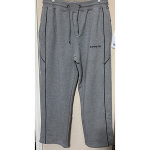 Xios Active Pants Mens XXL Gray Sweatpants Thick Fleece Wide Leg Baggy